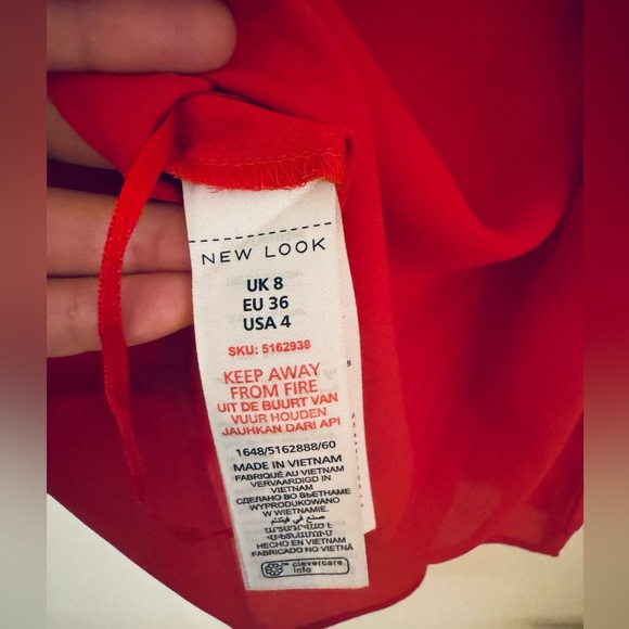 New Look Red Cami Criss-cross strap Débardeur top camisole rouge lanière croisée - Picture 2 of 4